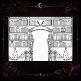 Christmas Library Tumbler Template