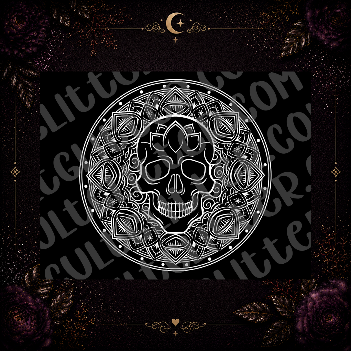 Skull Mandala Template
