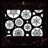 Abstract Snowflakes Template