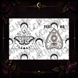 Planchette Moth Tumbler Template