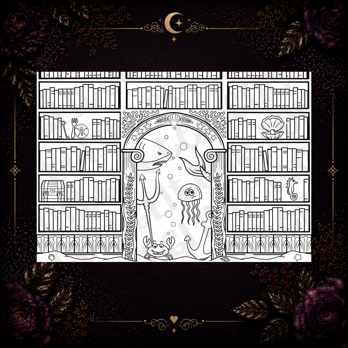 Under the Sea Library Tumbler Template