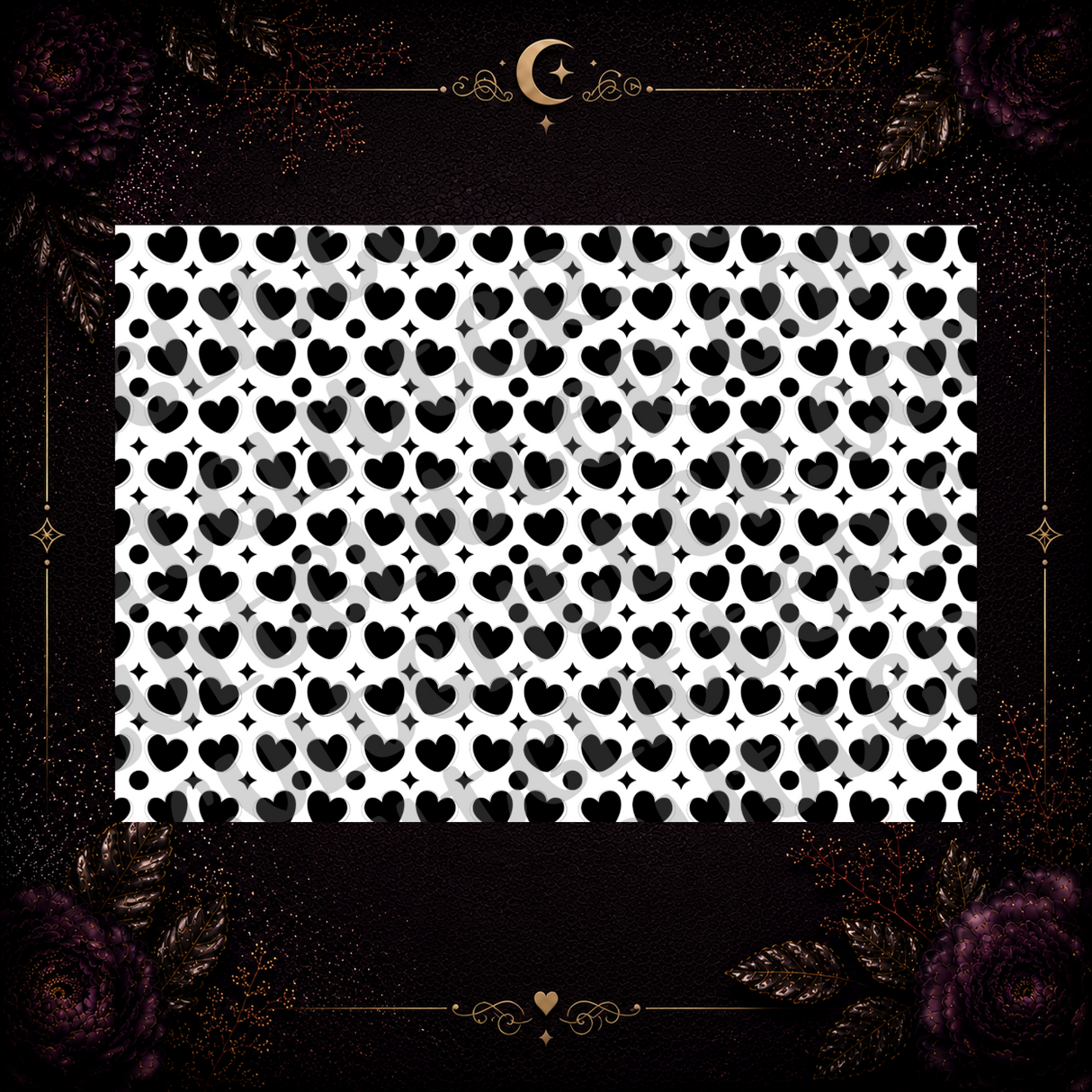 Hearts and Sparkles Tumbler Template