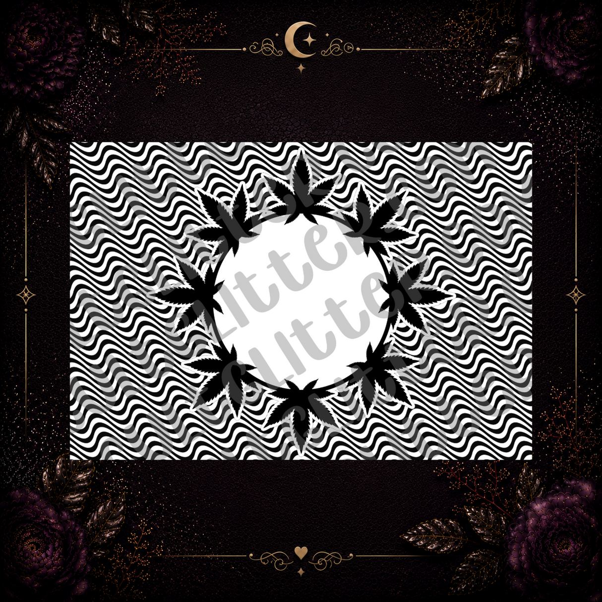 Trippy Weed Ring Tumbler Template