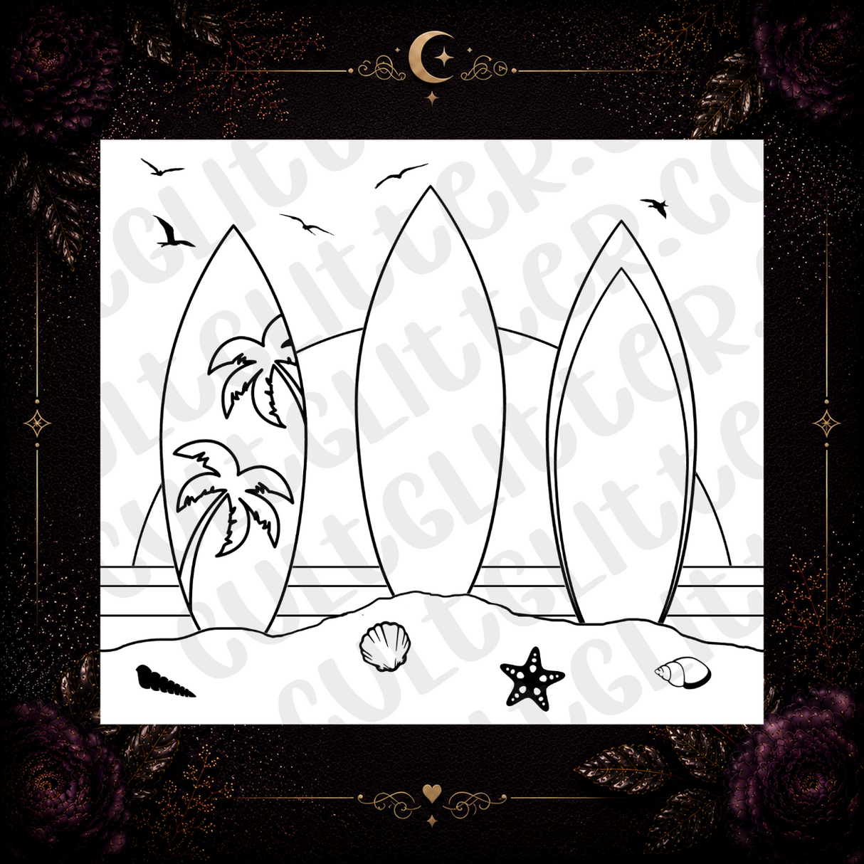 Surfboards Tumbler Template