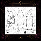 Surfboards Tumbler Template