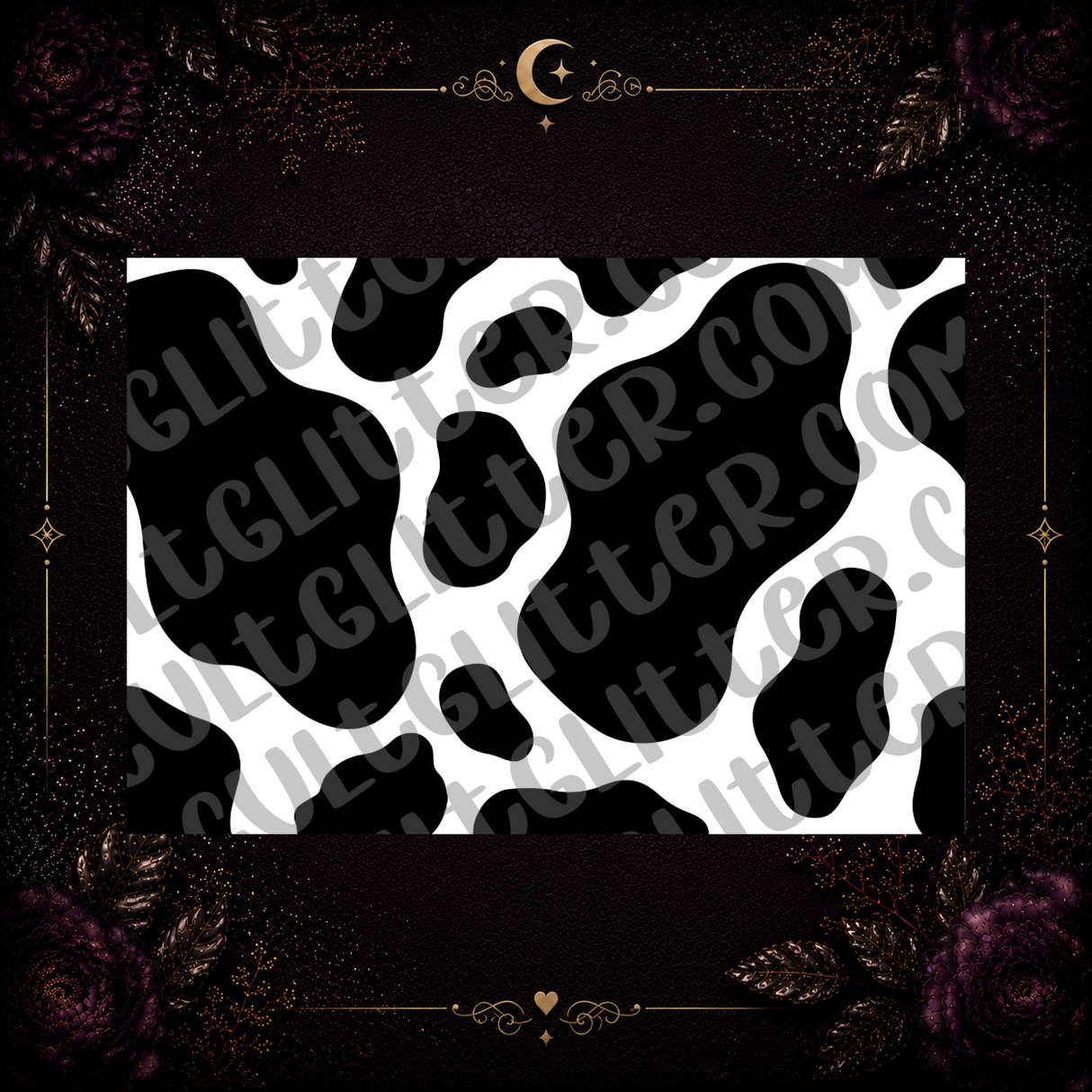Cow Print Tumbler Template