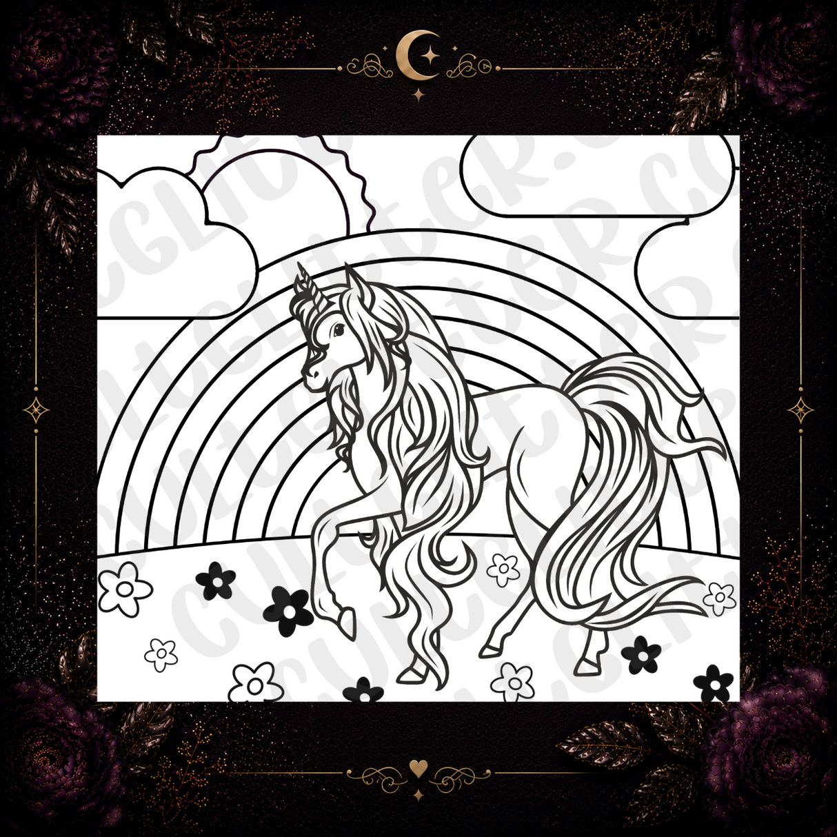 Unicorn Tumbler Template