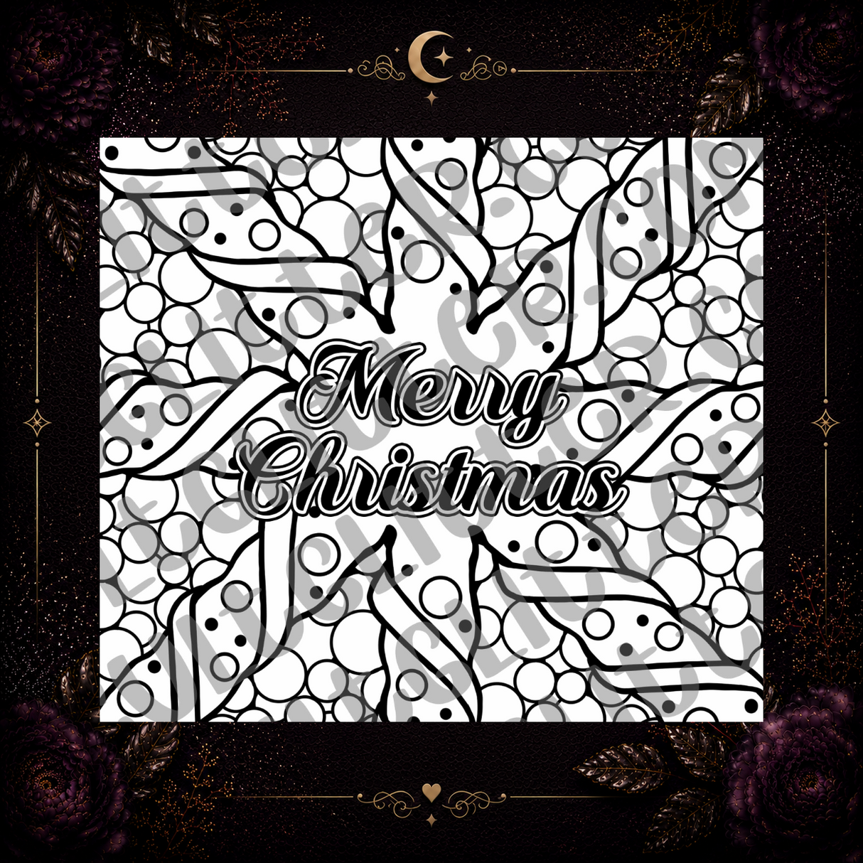 Radial Wreath Christmas Template