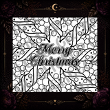 Radial Wreath Christmas Template