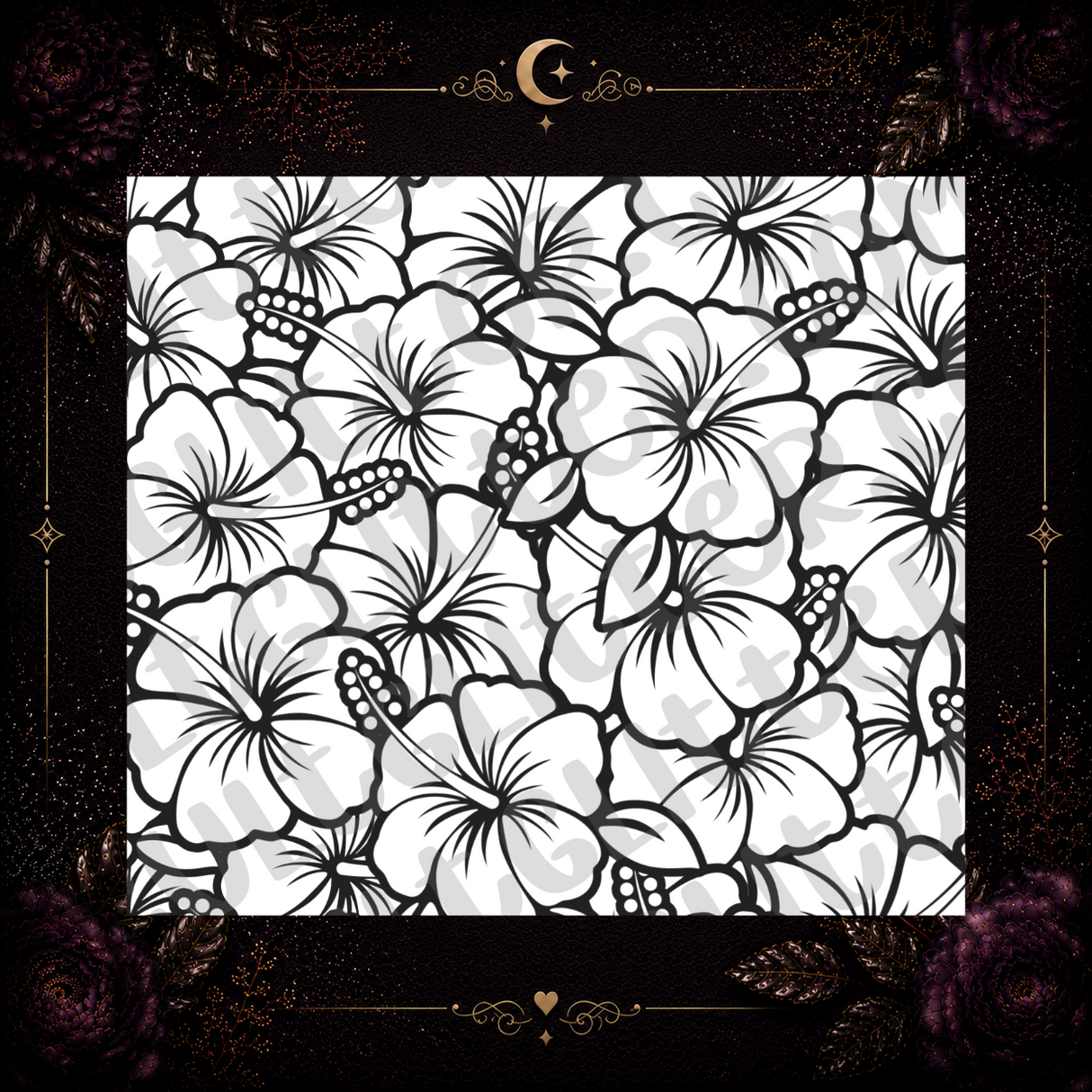 Hibiscus Tumbler Template
