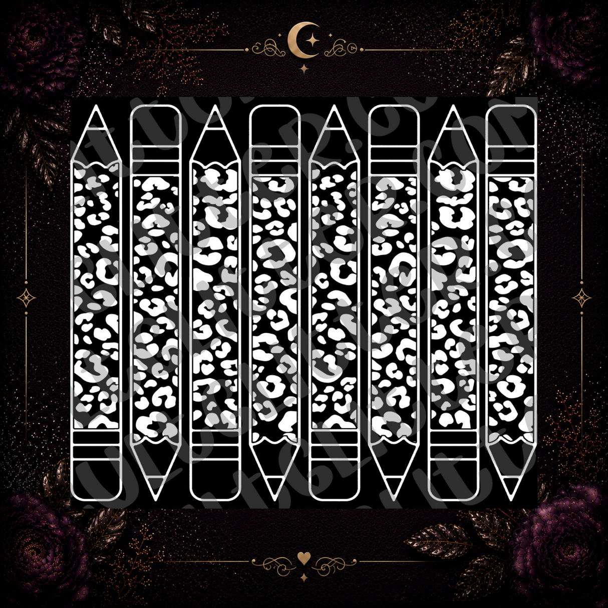 Leopard Pencils Template