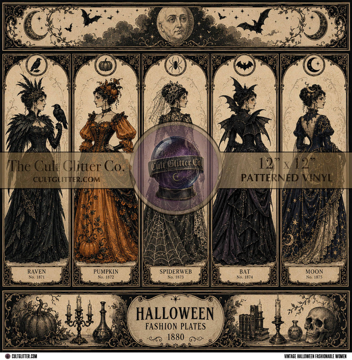 Vintage Halloween Fashionable Women - Vinyl