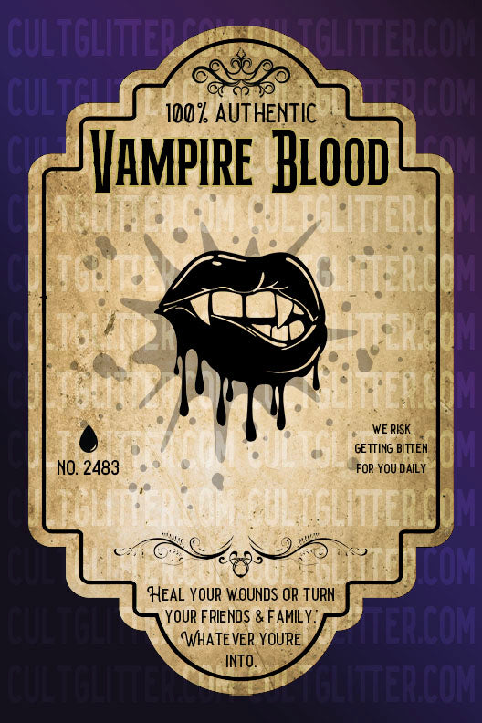 Vampire Blood Label PNG