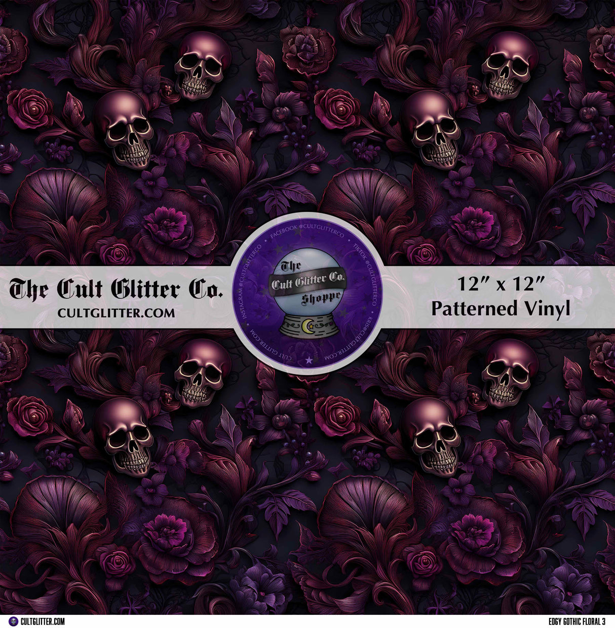 Edgy Gothic Floral 3 - Vinyl