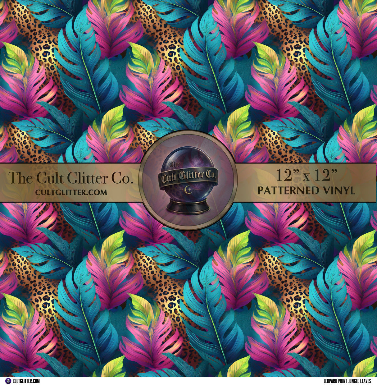 Leopard Print Jungle Leaves - Vinyl