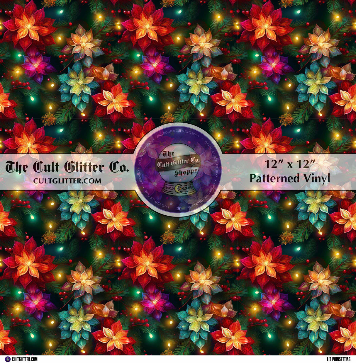 Lit Poinsettias - Vinyls