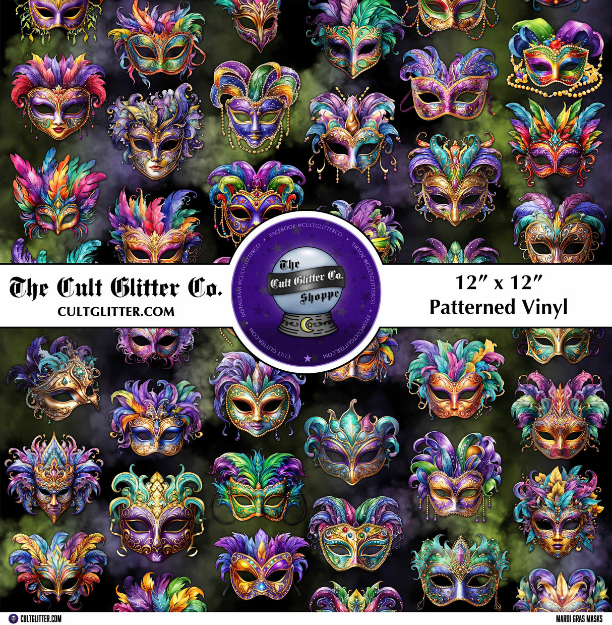 Mardi Gras Masks - Vinyl