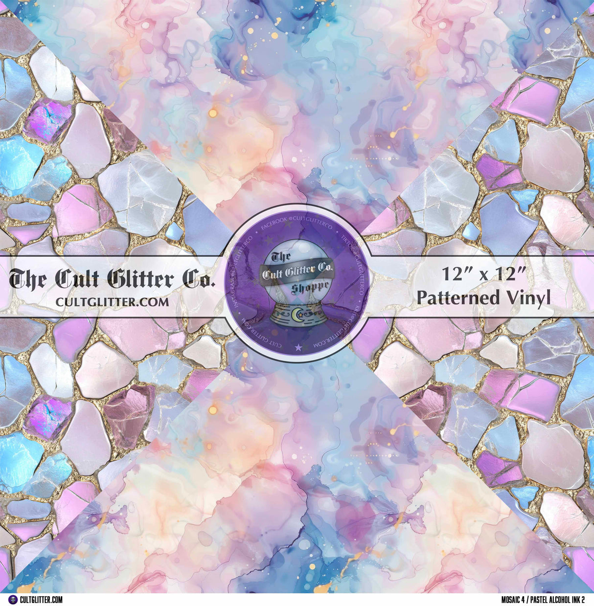 Mosaic 4 / Pastel Alcohol Ink 2 - Vinyl