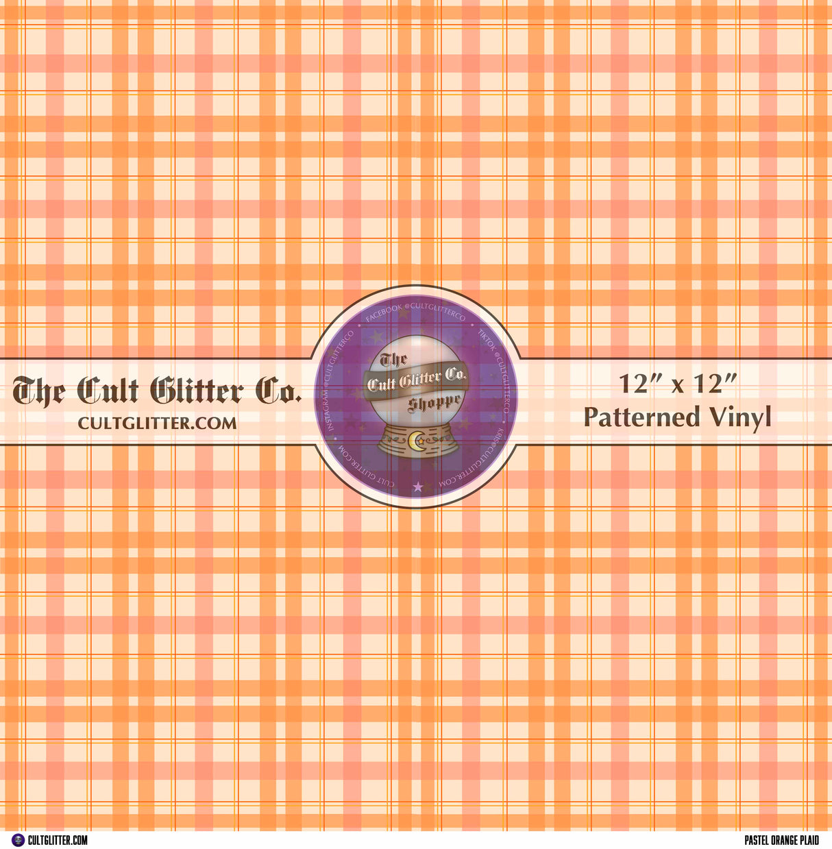 Pastel Orange Plaid - Vinyl