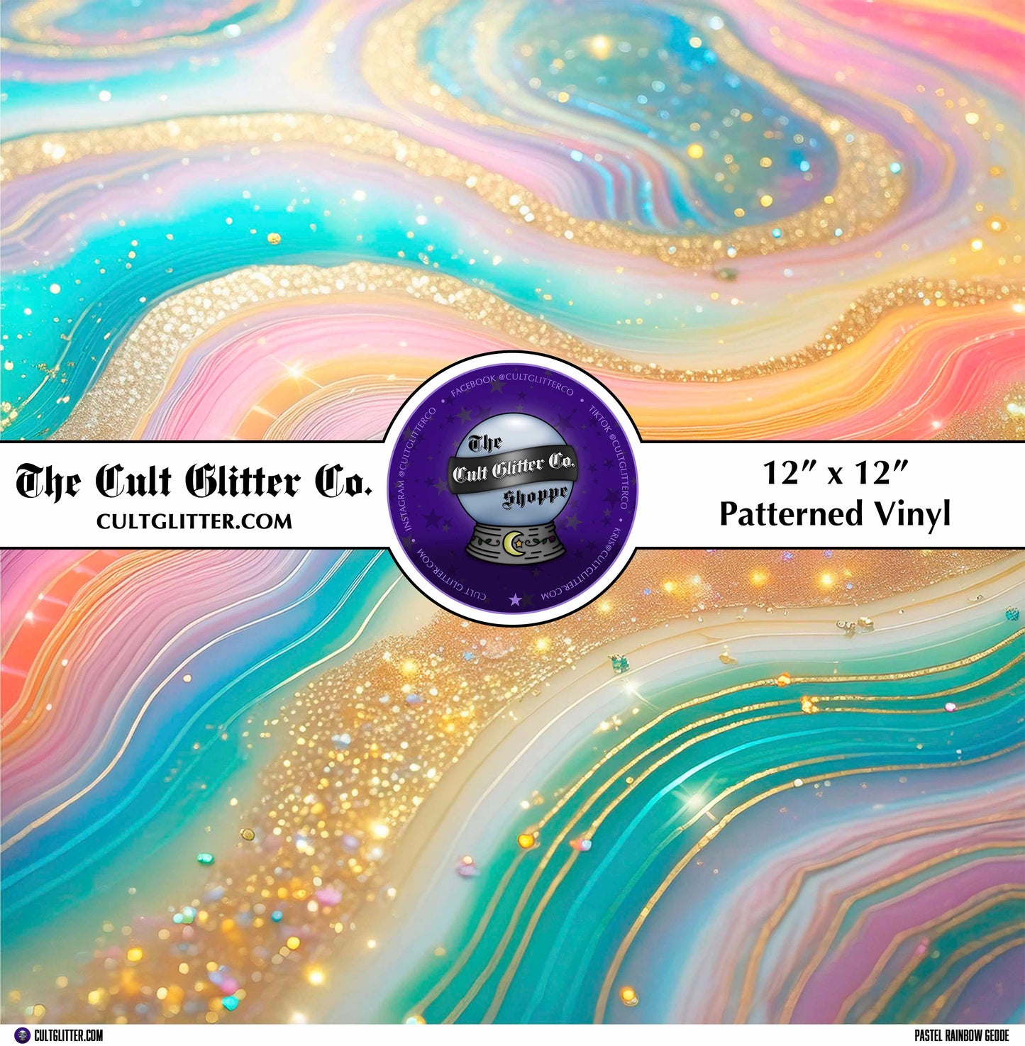 Pastel Rainbow Geode - Vinyl