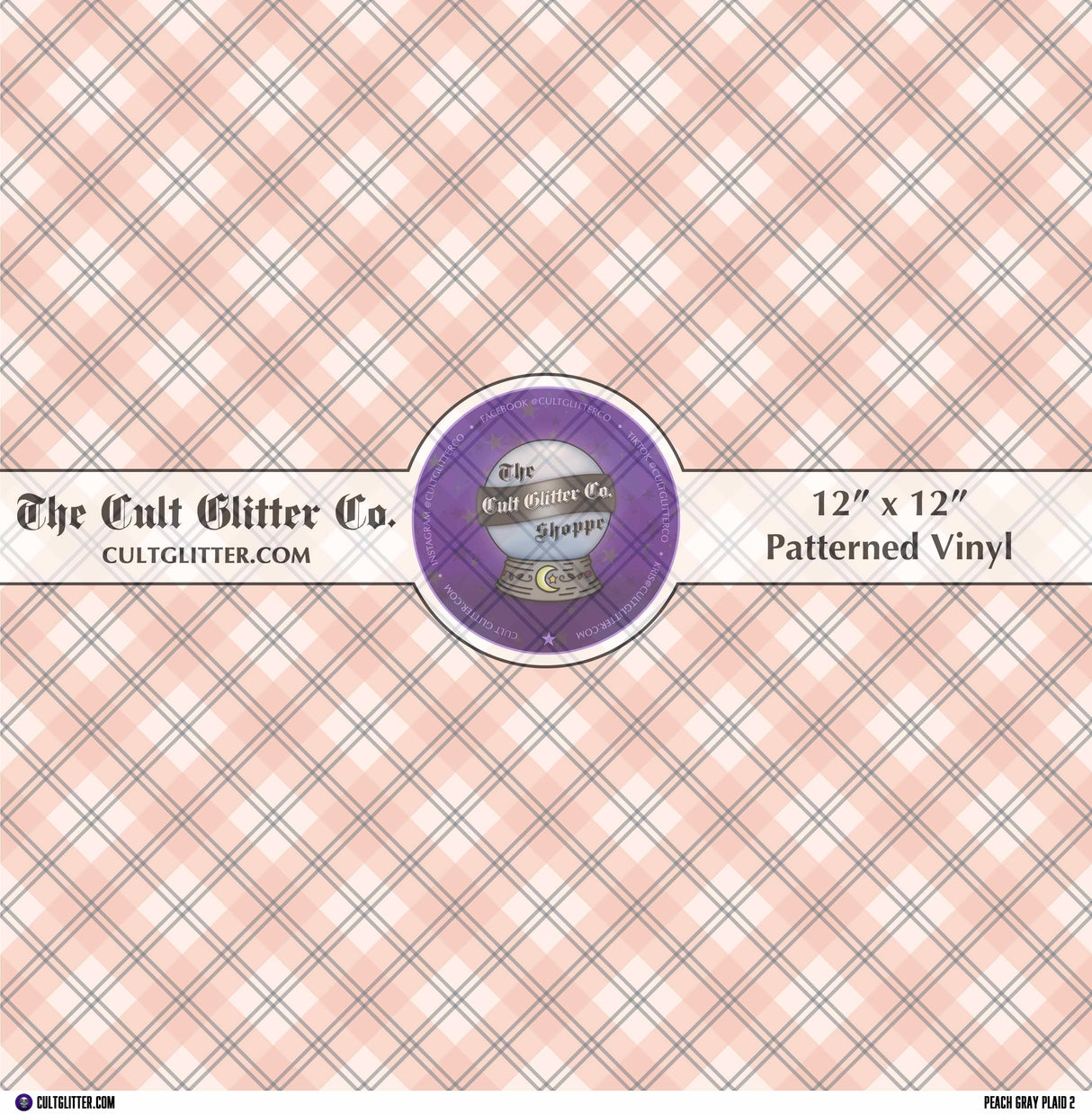 Peach Gray Plaid 2 - Vinyl