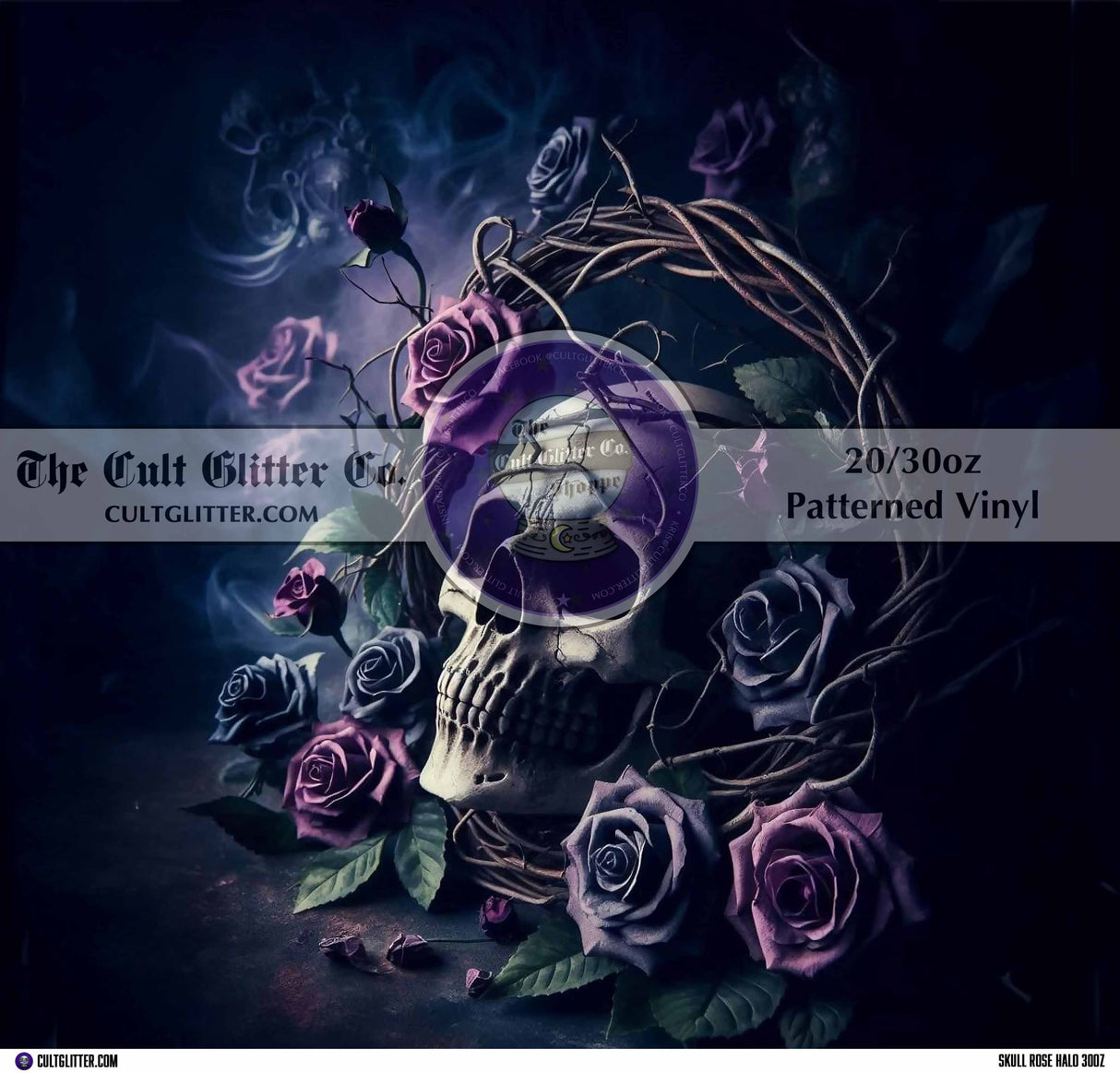 Skull Rose Halo - Vinyl Wrap