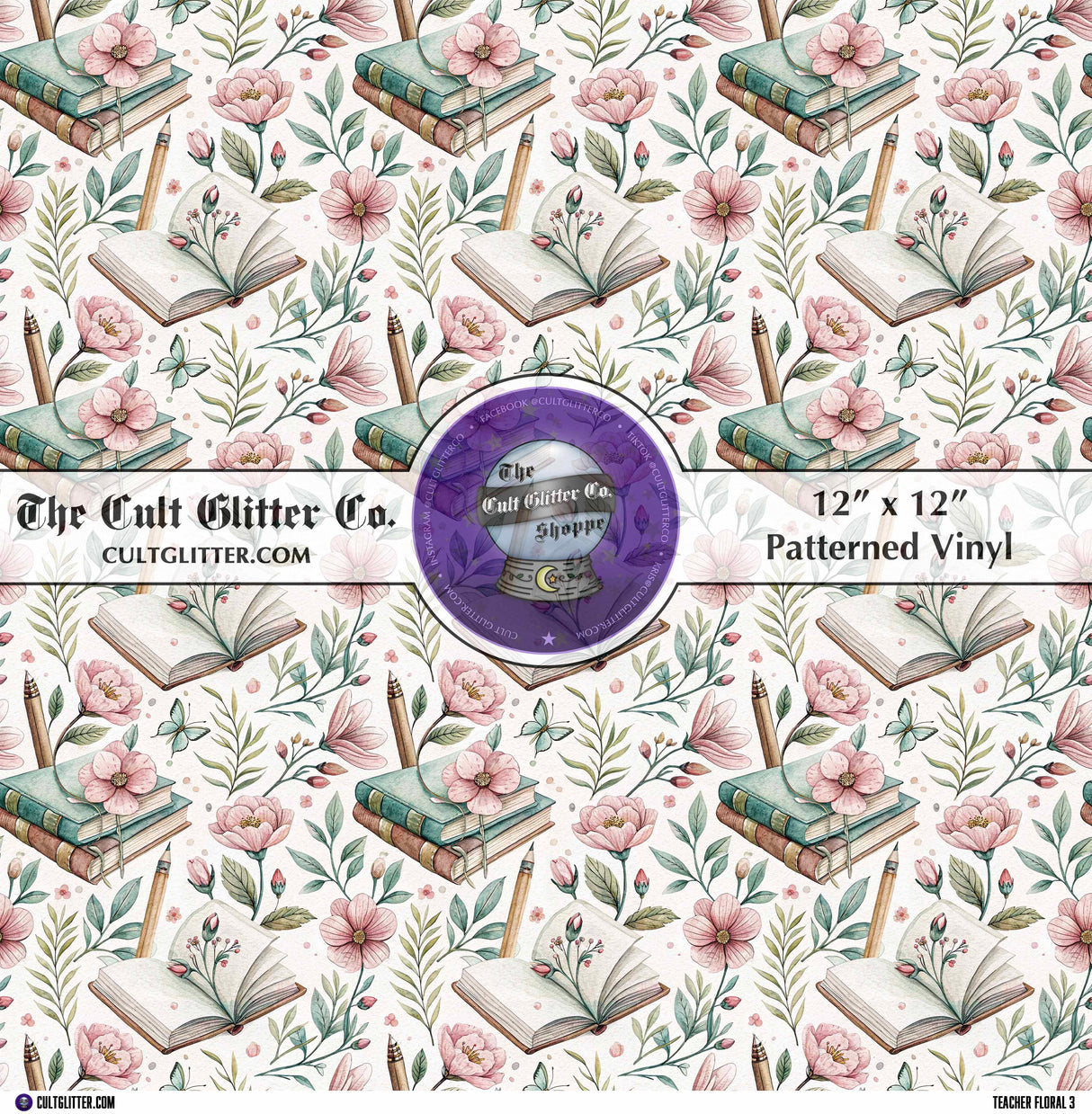 Teacher Floral 3 - Vinyl