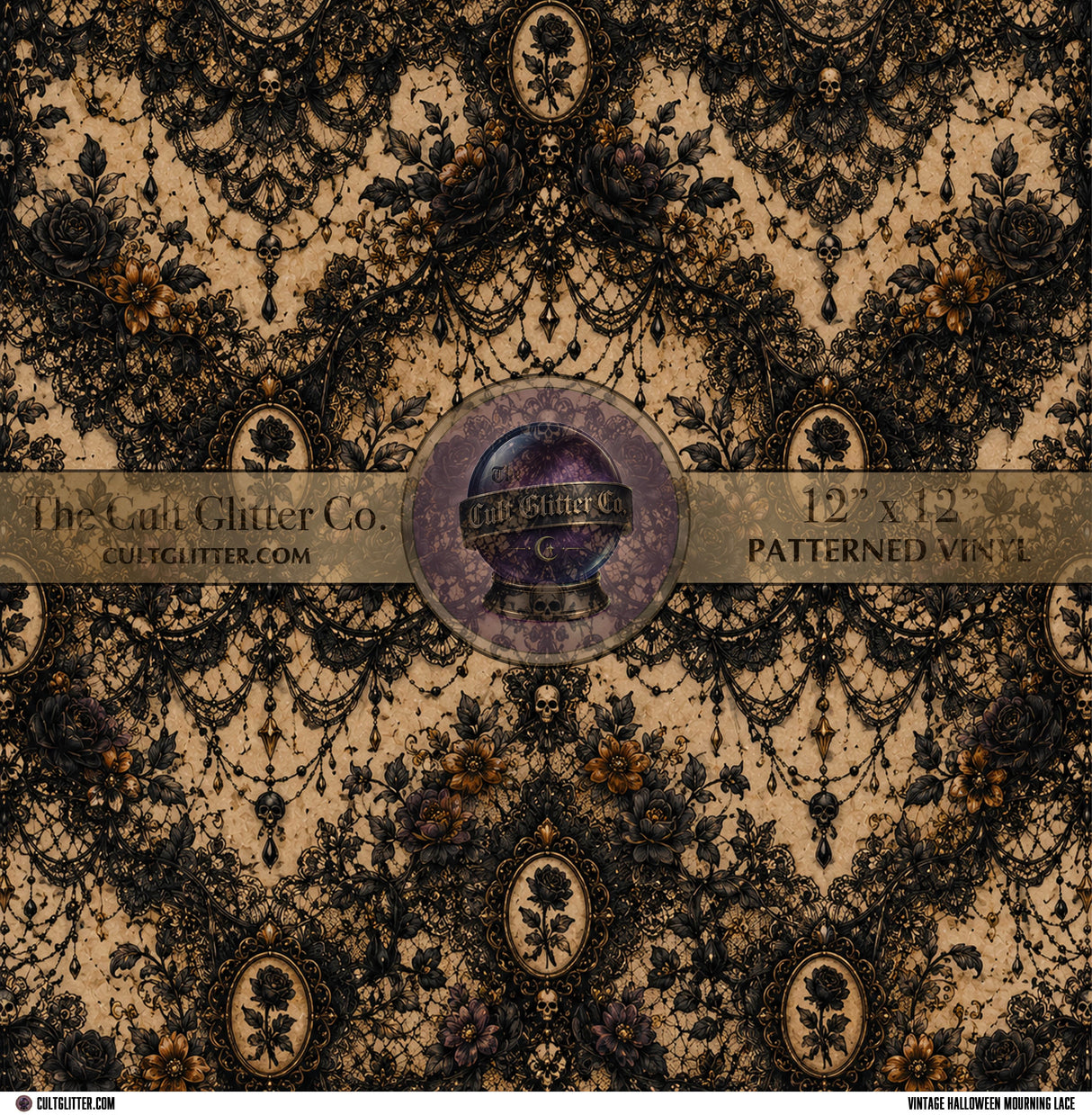 Vintage Halloween Mourning Lace - Vinyl