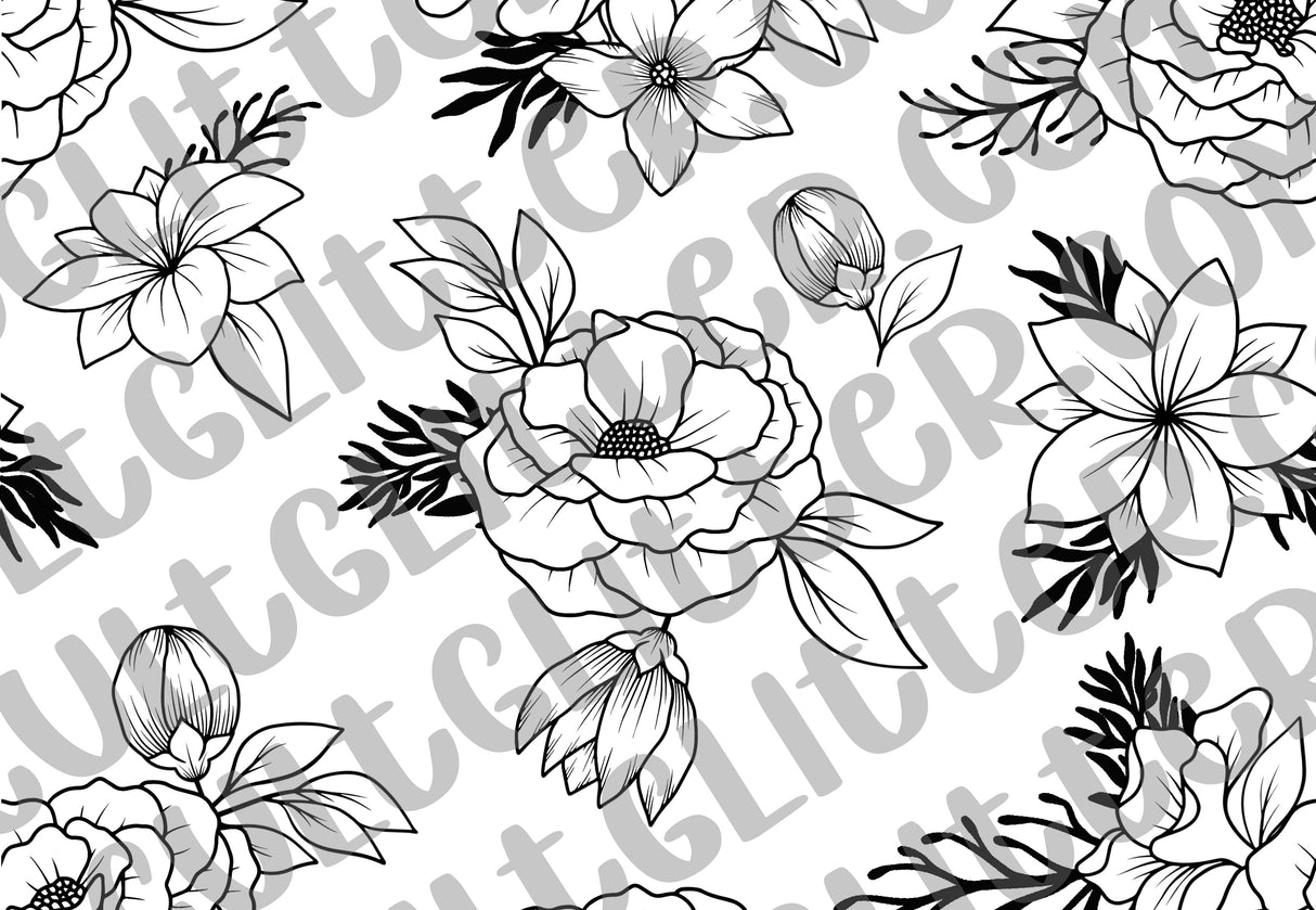 Floral #1 Tumbler Template