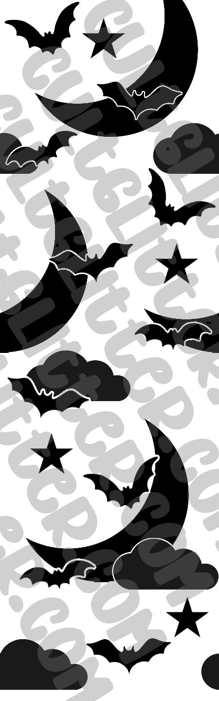 Bats and Moons Print Inkjoy Pen Template