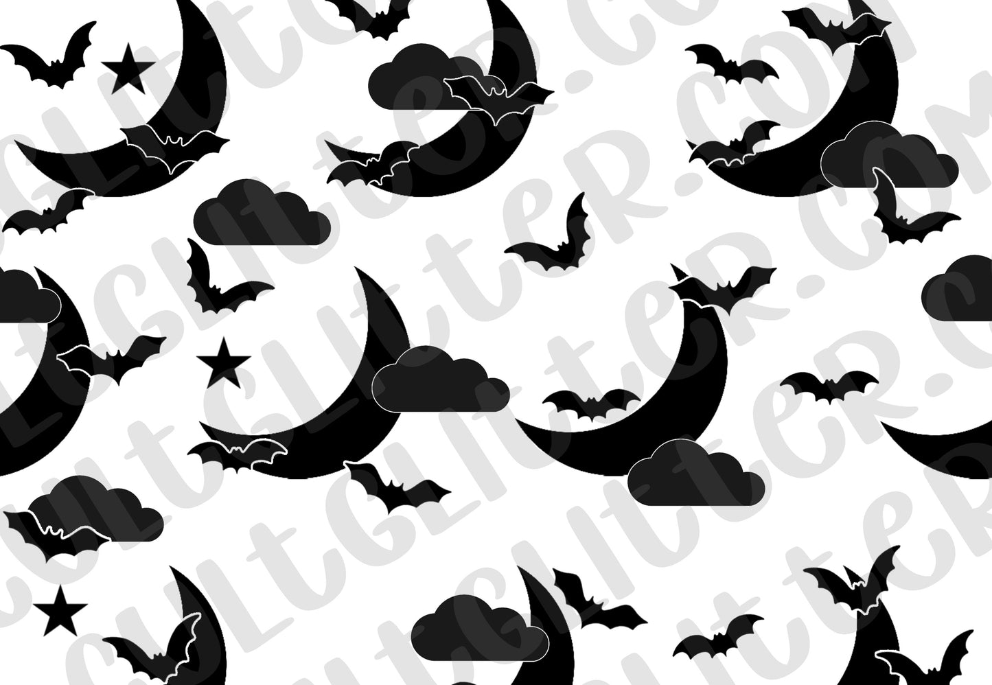 Bats and Moons Tumbler Template