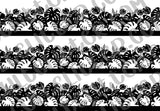 Monstera Leaf Stripes Tumbler Template