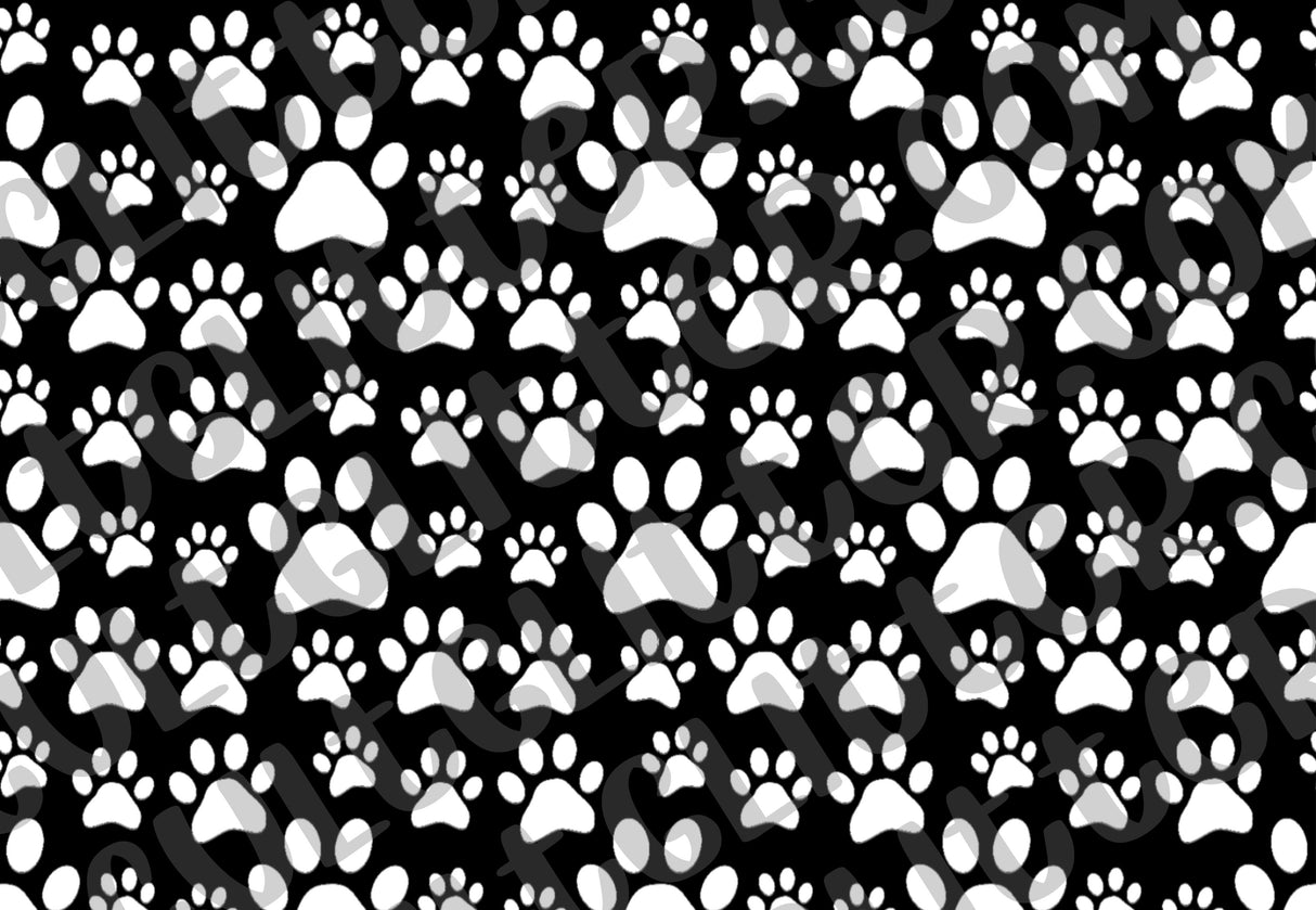 Paw Prints Tumbler Template