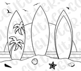 Surfboards Tumbler Template